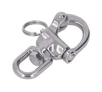 HUIOP Manille à Ressort en Acier Inoxydable, Rotation à 360 Degrés, Dégagement Rapide, Goupille à Ressort, Surface Polie pour la Navigation en Mer