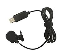 HUIOP Micro-Cravate,Micro À Condensateur USB Lavalier Lapel Micro À Pince Filaire Omnidirectionnel Plug &Play Mains Libres pour Ordinateur Pc Portable Vidéoconférence Conversation en Direct