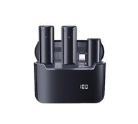 HUIOP Mini microphone sans fil pour téléphone portable omnidirectionnel à 360 ° avec réduction du bruit, compatible avec smartphones Android de type C, tablette, YouTube, Facebook, Streaming en direct