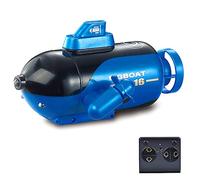 HUIOP Mini sous-marin télécommandé à 4 canaux vers l'avant/plongée/arrière/surface, rotation à gauche, rotation à droite bleue, Remote Control Water