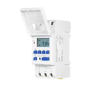 HUIOP Minuterie numérique THC 15A THC15A Digital LCD Power Programmable Timer Switch Relais 16A Amp Electronic Weekly 7 Days 16 on & Off Relay Timer Control AC 110V Din Rail Mount Timing Switch