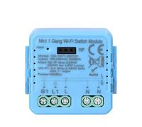 HUIOP Module de commutation WiFi Bouton poussoir Module de commutateur normal Appareils ménagers 1 module de commande de commutateur de grille Application de téléphone portable Télécommande Compatible