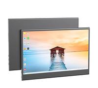 HUIOP Moniteur portable de 15 pouces, écran IPS, résolution de 1920 x 1080, angle de vision large de 170°, fréquence de rafraîchissement de 60 Hz, large compatibilité