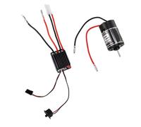 HUIOP Moteur brossé RC 550 12T à Haute Torsion avec ESC 320 A pour Voitures RC, Bateaux, Construction en Cuivre et Fer, compatibilité Universelle, Batterie NiCd/NiMH/LiPo, Fil 16 AWG