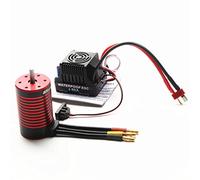 HUIOP Moteur étanche, étanche 3660 Brushless Moteur 4200KV avec 80A Brushless ESC pour Trax4 Télécommande Voiture 1/8/1/10,Moteur sans balais 3660