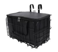 HUIOP Panier de Vélo de Montagne, Panier Vélo avec Sac Doublure Amovible, Grand Fer pour Transporter des Fruits D'animaux Compagnie, épicerie Noir