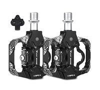 HUIOP Pédales de vélo VTT Pédales de vélo à double plateforme SPD Clipless Roulements scellés pour vélos VTT Mountain Road