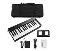 HUIOP Piano électronique pliable à 61 touches, orgue électronique multifonctionnel, clavier de piano sensible à 61 touches avec écran LCD, batterie rechargeable intégrée, connectivité BT, instrument d