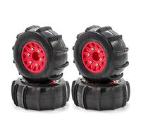 HUIOP Pneus RC Paddle Pneus hors route Neige Sable Paddle Pneus 4 Pièces de Rechange pour 1/10 Camion Court-métrage 727 Slash K1 RC Voiture,Pneus de pagaie en Sable