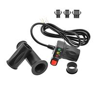 HUIOP Poignée d'accélérateur de guidon de vélo électrique 36V/48V droite et gauche avec indicateur de batterie interrupteur d'alimentation poignée d'accélérateur de torsion Ebike accélérateur de pouce