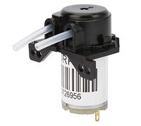 HUIOP Pompe Péristaltique Miniature Silencieuse 6 V, Pompe Auto-amorçante CC, Démontage Facile, Contrôle du Sens du Flux pour Expérience, Analyse Biochimique, Produits (6V angle droit noir)