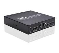 HUIOP Prise en Charge du convertisseur vidéo péritel/HD vers HD commutateur 720P/1080P commutateur PAL/NTSC entrée péritel HD Sortie Audio coaxiale HD 3.5mm Prise UE,Convertisseur vidéo