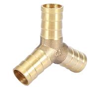 HUIOP Raccord de Jonction de Tuyau en Y en Laiton, Connecteur barbelé à 3 Voies pour Air, Eau et Gaz avec Extrémités de Même Diamètre, en Cuivre, Facile à Monter, adapté au Raccordement (12mm (2