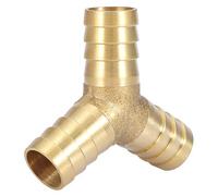 HUIOP Raccord de Jonction de Tuyau en Y en Laiton, Connecteur barbelé à 3 Voies pour Air, Eau et Gaz avec Extrémités de Même Diamètre, en Cuivre, Facile à Monter, adapté au Raccordement (16mm (1