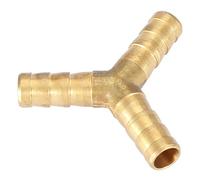 HUIOP Raccord de Jonction de Tuyau en Y en Laiton, Connecteur barbelé à 3 Voies pour Air, Eau et Gaz avec Extrémités de Même Diamètre, en Cuivre, Facile à Monter, adapté au Raccordement (8mm (4