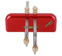 HUIOP Règle Précise de Jauge à Mortaise à Double Tête pour le Travail du Bois en Alliage D'aluminium Rouge Taille 12 X 4,5 X 1,5 Cm pour les Projets de Menuiserie Bricolage