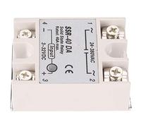 HUIOP Relais Statique SSr, Entrée 40A, Sortie 3-32V DC 24-380V AC, sans étincelle de Commutation, Vitesse de Commutation élevée, sans Bruit, Anti-vibration, avec une Bonne