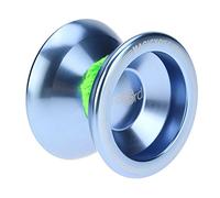 HUIOP Roulement professionnel T5 Overlord en alliage d'aluminium Yoyo 8 billes KK avec corde pour enfants Bleu lac