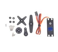 HUIOP Servo Numérique RC Haute Performance 20 Kg avec Bras pour Un Contrôle Précis 1/10 RC Voiture Bateau, Engrenage Métallique Bleu en Alliage D'aluminium pour Les Passionnés