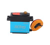 HUIOP Servo RC 30 Kg, Servo Numérique étanche en Alliage D'Aluminium avec Bras en Métal pour Bateau RC, Robot, Boîtier Intermédiaire Aluminium CNC avec Dissipation Thermique po (Bleue)