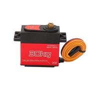 HUIOP Servo RC 30 Kg, Servo Numérique étanche en Alliage D'Aluminium avec Bras en Métal pour Bateau RC, Robot, Boîtier Intermédiaire Aluminium CNC avec Dissipation Thermique po (Rouge)