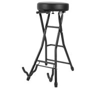 HUIOP Siège de Tabouret de Guitare Pliable avec Support intégré, Coussin Confortable et Repose-pieds Stable, Idéal pour les Musiciens Niveaux, Idéal pour la Maison, L'école, la
