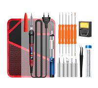 HUIOP SL103 Mini fer à souder électrique avec écran numérique LCD 180 ℃ ~ 500 ℃ Température réglable 60 W Kit de fer à souder intelligent Pinces Extracteur d'étain Fil d'étain pour