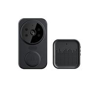 HUIOP Sonnette vidéo Intelligente sans Fil HD caméra PIR détection de Mouvement Alarme sécurité Porte Cloche Wi-FI interphone pour Maison Appartement APP: ulooka,Alarm Door Bell