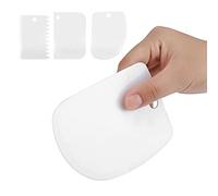 HUIOP Spatules à Crème, 3 Pièces/ensemble Grattoir -pâte en Plastique pour la Décoration de Gâteaux Pâtissiers, Adopte un Matériau PP de qualité Alimentaire, Dont 3 Pièces