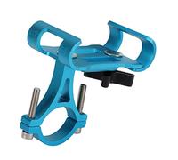 HUIOP Support de Téléphone en Alliage D'aluminium pour Vélo, Coussinets en Silicone Antidérapants, Fente pour Carte en Forme de U, Conception de Protection, Largement Compatible, (Bleue)
