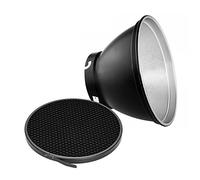 HUIOP Support Elinchrom 210mm 210mm Elinchrom Support Réflecteur Diffuseur Ombre Lampe Ombre avec 60 ° Grille de Nid d'abeille pour Elinchrom Mount Studio Strobe Flash Light Speedlite Rit