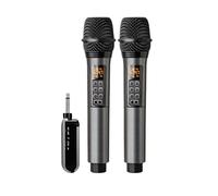 HUIOP Système de microphone sans fil avec micro à main UHF - Microphones dynamiques professionnels pour home cinéma, karaoké, église, discours, fête de mariage, chant, microphone sans fil rechargeable