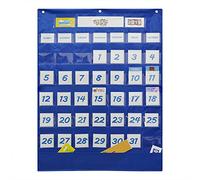 HUIOP Tableau de Poche du Calendrier,Calendrier de Classe Scolaire Tableau de Poche Calendrier Mural et Tableau météo avec 117 Cartes Fournitures d'outils d'enseignement, 25,75 * 33,75 Pouces