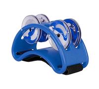 HUIOP Tambourin à percussion avec 4 paires de grelots en acier inoxydable et sangle élastique, instrument de musique à percussion pour accompagnement cajon, tambourin à pied