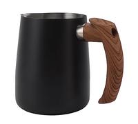 HUIOP Tasse à Mousse de Lait en Acier Inoxydable, pour L'art du café, avec Poignée en Balance (600 ml)