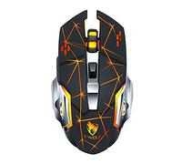 HUIOP Thunder Wolf Q13 Souris mécanique rechargeable sans fil silencieuse pour gaming Travail transfrontalier [Q13 Dual Mode] Star Black