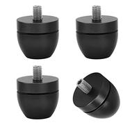 HUIOP [Titre] Ensemble de Pieds de Support D'isolation Haut-Parleur, Coussinets Base D'amplificateur en Alliage D'aluminium (Noire)