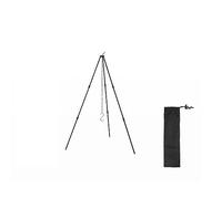 HUIOP Trépied amovible pour feu de camp extérieur, étagère pour feu de camp, support portable en alliage d'aluminium à suspendre, support pliable pour camping, pique-nique, barbecue, trépied de feu