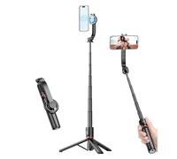 HUIOP Trépied de Bureau magnétique pour Perche à Selfie de 41,1 Pouces avec Tige télescopique, Support de téléphone magnétique Rotatif à 240 °, Support pour Griffe Froide avec Anneau magnétique et