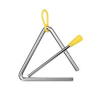 HUIOP Triangolo cloche triangulaire de 10,2 cm avec maillet en métal - Idiophone en acier - Percussion pour tout-petits - Apprentissage du rythme - Éducation précoce - Instrument de musique - Triangle