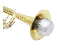 HUIOP Trompette droite sourdine de haute qualité, en alliage d'aluminium, couleur argent