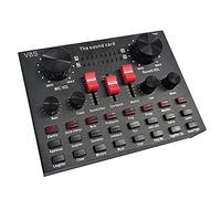 HUIOP V8S Adaptateur de son en direct pour téléphone, ordinateur portable, microphone, multifonction, haute qualité sonore, compatibilité intelligente, adaptateur son de haute qualité, carte son