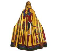 HUIopq Ancient Egypt Tribe Series Print Cape à capuche confortable unisexe pour cosplay, carnaval, festival, fête à thème