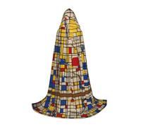 HUIopq Cape à capuche africaine en tissu imprimé tribal pour cosplay, festival, carnaval, famille, vacances, aventures en plein air