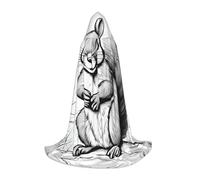 HUIopq Cape à capuche avec imprimé écureuil de dessin animé pour cosplay, festival, carnaval, famille, vacances, aventures en plein air