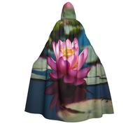 HUIopq Cape à capuche avec imprimé Spirit of the Lotus pour cosplay, bal masqué, carnaval, festival, sortie, événements