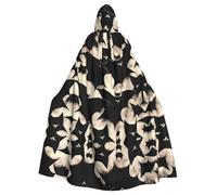 HUIopq Cape à capuche unisexe avec imprimé chauve-souris pour cosplay, carnaval, festival, fête à thème