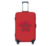 HUIopq Housse de protection élastique pour valise de voyage Motif drapeau du Maroc, Noir , L, Bagage à main