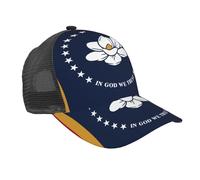 HUIopq Mississippi State Flag Print Casquette de baseball en maille respirante Confortable Sports Course Golf Activités de plein air Noir élégant