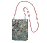 HUIopq Sac à bandoulière japonais imprimé fleurs de cerisier pour femme et homme - Pour voyage, course à pied, randonnée, shopping, usage quotidien, rose, Taille unique
